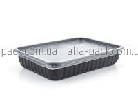 BLACK CONTAINER WITH LID 500 ML