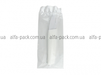 Set №02: plastic cutlery white (fork, knife, napkin)