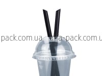 Соломка Бабл Ти черная со скошенным краем