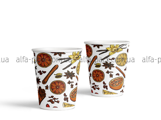 Color paper cup 180 ml "NEW YEAR" mulled wine