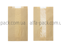 PAPER BAG 240*140*50 SACHET with a central window
