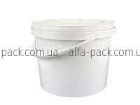 Ведро круглое 5 л белое