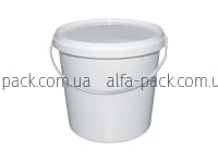 Bucket round 3 l white