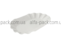 Paper plate oval white