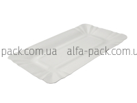 Paper plate rectangular long white