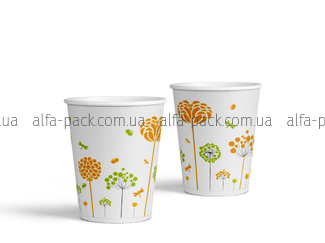COLORED PAPER CUP 180 ML "Flowers"