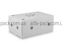 Коробка паперова біла з отворами та перфорацією 150*100*65 мм