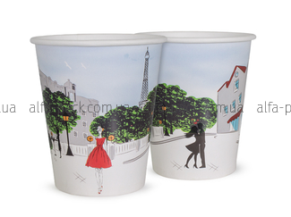 Colored paper cup 270 ml The City