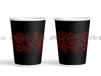 COLORED PAPER CUP 270 ML "GEARS"