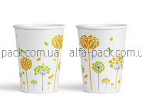 COLORED PAPER CUP 270 ML "Flowers"