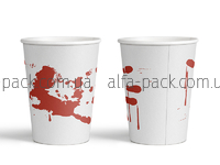 COLOR PAPER CUP 270 ML "HALLOWEEN" HAND