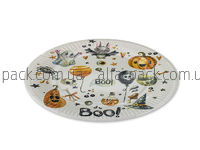 Paper plate disposable d23 Halloween BOO!
