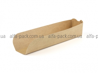 Kraft Disposable Paper Laminated Hot Dog Trays