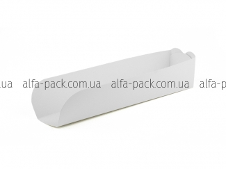 White Disposable Paper non-laminated Hot Dog Trays