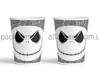 Color paper cup 270 ml "Halloween" Jack Skeleton