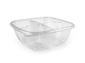 Transparent container (4 sections) 1050 ml with a lid