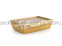 CONTAINER 500 ML KRAFT WITH PLASTIC LID
