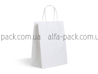  White PAPER BAG 350*250*140 WITH HANDLES