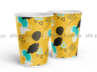 Coated COLOR PAPER CUP 340 ML "Yellow"
