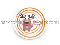 ROUND PAPER PLATE WITH LOGO Deer
